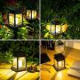 Solpex Solar Hanging Lantern Outdoor, 8 Pack Solar Pathway Lights Candle Effect Light with Stake for Garden, Patio, Lawn, Deck, Umbrella, Tent, Tree, Yard, Driveway-Warm White