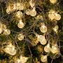 Plug in Globe Fairy String Lights, 58.56ft 100 LED Crystal Warm White String Lights, Suitable for Indoor/Outdoor, Christmas, Party, Wedding Decorative Lights