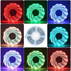 JOYLIT Color Changing LED Strip Light 16.4ft, 24V 300LEDs SMD5050 IP65 Outdoor Waterproof RGB Tape Light for Bedroom, Living Room, Bar, TV Backlight, Garden Yard Decoration ( LED Strip ONLY )