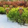 GolWof Solar Lantern Lights, Outdoor Hanging Lantern, Solar Garden Lights Owl Solar Light, Metal Decorative Waterproof Garden Lights for Walkway,Pathway,Yard,Lawn