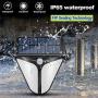 Solar Lights Outdoor with Motion Sensor Wall Light Flood Light Security Lights IP65 Waterproof Solar Power for Front Door Garden Patio Yard Garage Deck Steps entryways (White)