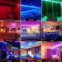 LED Strip Lights, FURANDE Smart 32.8ft RGB Led Light Strips 300 5050 LEDs Waterproof Rope Light with App and Remote Controller Sync to Music, Color Changing LED Strip Lights for Bedroom with Alexa