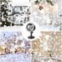 EAMBRITE Christmas Snowflakes Projector Light with Remote Control Outdoor Snow Falling Projection Lights for Xmas Home Yard Garden Party