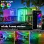 Led Strip Lights,60ft Led Light Strip Music Sync Color Changing RGB Led Strip Built-in Mic,Bluetooth App Control LED Tape Lights with Remote,5050 RGB Rope Light Strips (APP+Remote+Mic+3 Button)