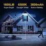 LED Solar Security Lights Outdoor,Derro 1600LM Solar LED Motion Sensor Light with 3 Adjustable Head, 6500K, IP65 Waterproof Flood Light for Garden,Backyard, Pathway,Garage& Patio