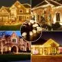 BHCLIGHT C9 Christmas String Lights, 50 LED Extendable Outdoor Fairy Lights Plug in, UL Safe, Green Wire String Lights for Patio Xmas Tree Wedding Party Decoration（Warm White）
