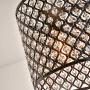 Maxax Rectangular Crystal Chandeliers Island Dining Room 5 Lights Ceiling Light Fixtures Hanging Chandelier Pendant Light for Living Room, Kitchen Island, Antique Black Finish