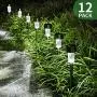 GIGALUMI Solar Lights Outdoor Garden Led Light Landscape/Pathway Lights Stainless Steel-12 Pack…