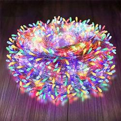 Outdoor Christmas Lights Multicolored, 165 Feet/300 LED Super Long String Lights for Patio, Garden, Christmas, Party, Wedding, Bedroom, Indoor Decoration(Multi-Color,8 Lighting Modes)