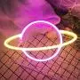 iceagle Planet Light Neon Signs Neon Lights for Wall Decor,USB or Battery LED Signs for Bedroom, Decorative Neon Light Sign for Christmas,Birthday Party, Living Room, Girls,Kids Room