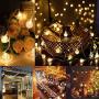 kemooie Globe String Lights for Bedroom,49ft 100led Connectable Plug in Fairy String Lights,8 Twinkle Modes Waterproof Decorative String Lights for Patio, Garden, Christmas, Party(Warm White)