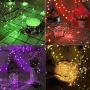 Twinkle Star USB Fairy String Lights, 33Ft 100 LED Waterproof 16 Colors Changing Sliver Wire Lights with 4 Lighting Modes Remote Control for Craft Bedroom Ceiling Halloween Christmas Decoration