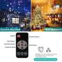 Christmas Snowflake Projector Lights Outdoor, ECOWHO Upgrade Binocular Rotating Snowfall LED Light Projector with Remote Control, Waterproof Landscape Lights for Xmas Halloween Holiday Party