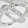 MEEROSEE Crystal Chandeliers Modern LED Ceiling Lights Fixtures Chandelier Lighting Dining Room Pendant Lights Contemporary 3 Rings Adjustable Stainless Steel Cable DIY Design