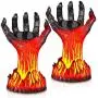 MAOKOT Solar Lights, Flickering Flame Solar Lights Outdoor, Burning Witch Hand Waterproof Decorative Solar Lantern Lights for Garden, Lawn,2 Pack