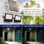 Solar Flood Lights Dusk to Dawn，Solar Security Lights Outdoor IP67 Waterproof 800LM 5000K 16.4ft Cable Outdoor Solar Lights 2-in-1 with Remote Outdoor Security Lighting for Barn,Garden,Pool,Garage