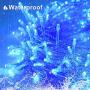 JMEXSUSS 173ft 500 LED Christmas Lights Outdoor Waterproof String Lights Plug in Indoor String Lights for Christmas (Blue)