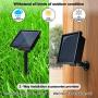 IMAGE Solar Curtain Lights 8 Modes 9.8x9.8 Feet Solar String Lights for Wedding Party Home Decoration Backdrops Full Waterproof UL Safety Standard White