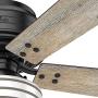 HUNTER 55080 Cedar Key Indoor / Outdoor with LED Light and Remote Control, 52'', Matte Black