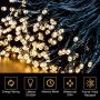 ilikable 131ft 300-LED String Lights, Battery-Powered Indoor/Outdoor Fairy Lights -8 Modes Waterproof Decorative Lights for Christmas Wedding Party Home Courtyard Icicle Lights Decoration-Warm White.