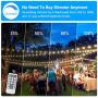 3 Color Dimmable LED Outdoor String Lights with Remotes, 48FT Waterproof Patio Hanging Lights with Shatterproof E26 S14 LED Bulbs for Bistro Cafe Pergola Party, Warm White/Nature White/Daylight White