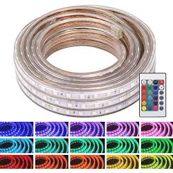 WYZworks LED Rope Lights, 150ft Waterproof Color Changing Strip Light for Outdoor & Indoor Use - Flexible Dimmable Lighting with Remote Controller 16 Colors & Multi Modes - 25, 50, 100, 150 feet