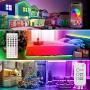 65.6ft LED Strip Lights,BITIANTEAM Smart LED Lights Music Sync Bluetooth Controller SMD 5050 RGB Color Changing Rope Lights 44 Key IR Remote LED Lights for Bedroom Home Party DIY Decoration (4x16.4FT)