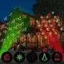 Christmas Laser Lights Outdoors Mini Projector Light Waterproof Led Star Show Decorations for Xmas Home House Yard Garden Patio Wall Indoor Decor, Red and Green with Wireless Remote Christmas Lights