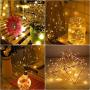 STARKER 2 Pack Battery Operated String Lights 36 Foot 100 LEDs Outdoor Fairy Lights 8 Mode Waterproof Copper Wire Twinkle Lights Bedroom, Yard, Party, Wedding (Remote Control Timer)