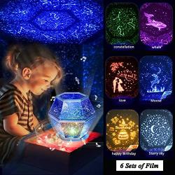 YU XIN Star Projector Night Light for Kids, Starry Projector with Bluetooth Speaker, Rotating LED Nebula Cloud Light for Kids Adults Bedroom Decoration