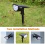 JESLED Solar Landscape Spot Lights, Warm White, Outdoor 14 LED Spotlight Dusk to Dawn, IP67 Waterproof Solar Powered 2-in-1 Wireless Landscaping Light for Yard Patio Garden Path Porch Walkway 2-Pack