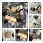 Gladworts Decorative String Lights for Living Room Globe Grey Bedroom Decor Balls, Battery Operated Indoor Light for Home Decor, 10ft
