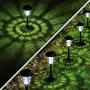 GIGALUMI Solar Pathway Lights Outdoor, 8 Pcs Solar Powered Yard Lights, Waterproof Led Solar Landscape Lights for Yard, Lawn, Patio, Garden, Path, Walkway or Driveway（Cold White）.