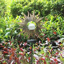 Sun Solar Lights Outdoor, NIORSUN Solar Lights Garden Decorative Metal Stakes Waterproof for Yard, Lawn, Walkway, Flowers