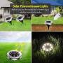 Solar Ground Lights - 8 Led Solar Garden Lights Outdoor，Disk Lights Waterproof In-Ground Outdoor Landscape Lighting for Lawn Patio Pathway Yard Deck Walkway Flood Light Dekugaa (8)