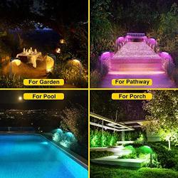 4 Pack Solar Landscape Lights, 12 LED Colored Solar Spot Lights Outdoor Waterproof Adjustable Flood Lamps for Garden Patio Yard Driveway Walkway