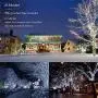 Outdoor Christmas Tree String Lights, 320 LED 35m/115ft Indoor Waterproof 8 Modes Fairy Twinkle Lights End-to-End Plug in, for Christmas Tree Garden Wedding Party Home Patio Lawn Decoration-Cool White