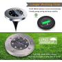 Flalivi Solar Ground Lights - 8 LED Solar Garden Lights Outdoor Waterproof Bright in-Ground Lights for Lawn Pathway Yard Driveway (8 Packs)