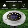 Solar Ground Lights, Upgraded 12 LED Waterproof Solar Disk Lights, In-Ground Solar Lights Outdoor for Patio Pathway Garden Lawn Yard Driveway Deck Walkway (8 Pack Yellow) Solar Ground Lights, Upgraded 12 LED Waterproof Solar Disk Lights, In-Ground Solar Lights Outdoor for Patio Pathway Garden Lawn Yard Driveway Deck Walkway (8 Pack Yellow)