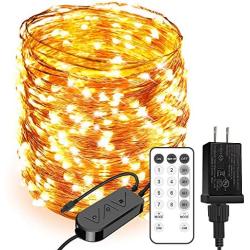 Moobibear LED Ultra Long String Lights 164ft 500 LEDs Starry String Lights, Remote Control Copper Wire Lights with 8 Scene Modes 4 Timer Options for Garden Room Patio Party Christmas