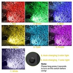 Outdoor Solar Colored Spot Lights,Super Bright 18 LED Security Lamps Waterproof Spotlight for Garden Landscape Path Walkway Deck Garage (7 Colors, 2 Pack)