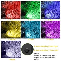 Outdoor Solar Colored Spot Lights,Super Bright 18 LED Security Lamps Waterproof Spotlight for Garden Landscape Path Walkway Deck Garage (7 Colors, 2 Pack)