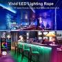 Music Sync LED Strip Light -Wixann 40FT RGB Color Changing Dimmable LED Strip Lights Kits with 44 Key RF Remote, SMD 5050 12V Flexible Led Tape Lights for Bedroom,Living Room,Kitchen TV or Party