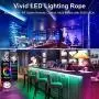 Music Sync LED Strip Light -Wixann 40FT RGB Color Changing Dimmable LED Strip Lights Kits with 44 Key RF Remote, SMD 5050 12V Flexible Led Tape Lights for Bedroom,Living Room,Kitchen TV or Party