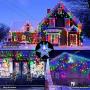 360 Led Snowflake Icicle Lights Christmas Lights Outdoor Color Changing Window Curtain String Fairy Light for Indoor House Window Home Wall Patio Yard Garden Porch Holiday 40ft 8 Modes