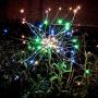Solar Garden Lights Solar Firework Lights Solar Powered String Light with 2 Lighting Modes Twinkling and Steady-ON for Garden, Patio, Yard, Flowerbed, Parties (Colorful)