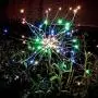 Solar Garden Lights Solar Firework Lights Solar Powered String Light with 2 Lighting Modes Twinkling and Steady-ON for Garden, Patio, Yard, Flowerbed, Parties (Colorful)