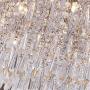 Modern Crystal Raindrop Chandelier Lighting Flush Mount LED Ceiling Light Fixture Pendant Lamp for Dining Room Bathroom Bedroom Living Room G4 Bulbs