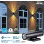 LEONLITE 20W Integrated LED Up Down Wall Light, 1400lm, Cylinder Outdoor Porch Lights, 100V-277V, Wet Location, Door Way, Corridor, Patio Light, Pack of 4