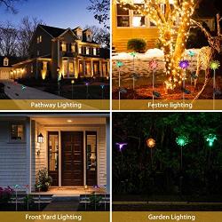 OxyLED Solar Garden Lights Outdoor, 6 Pack LED Figurine Stake Light, Color Changing Landscape Lighting, Flower Lights Solar Powered Waterproof for Patio Lawn Yard Pathway Halloween Christmas Decor